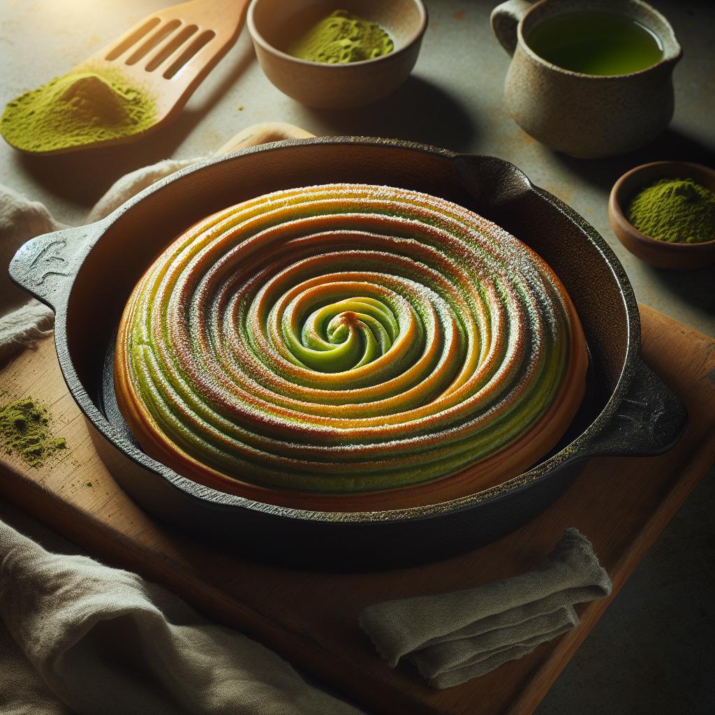 Rollo de té matcha