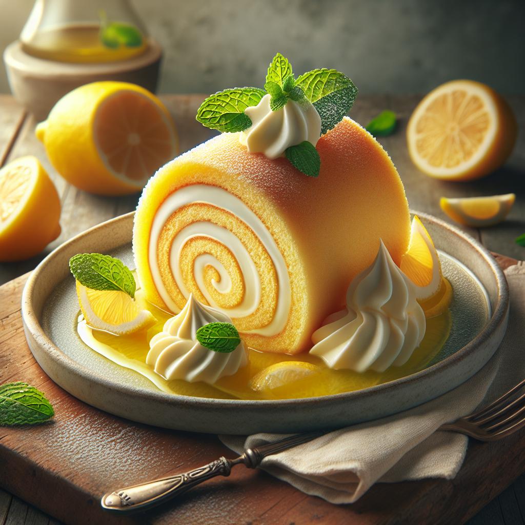Rollo con crema de limoncello