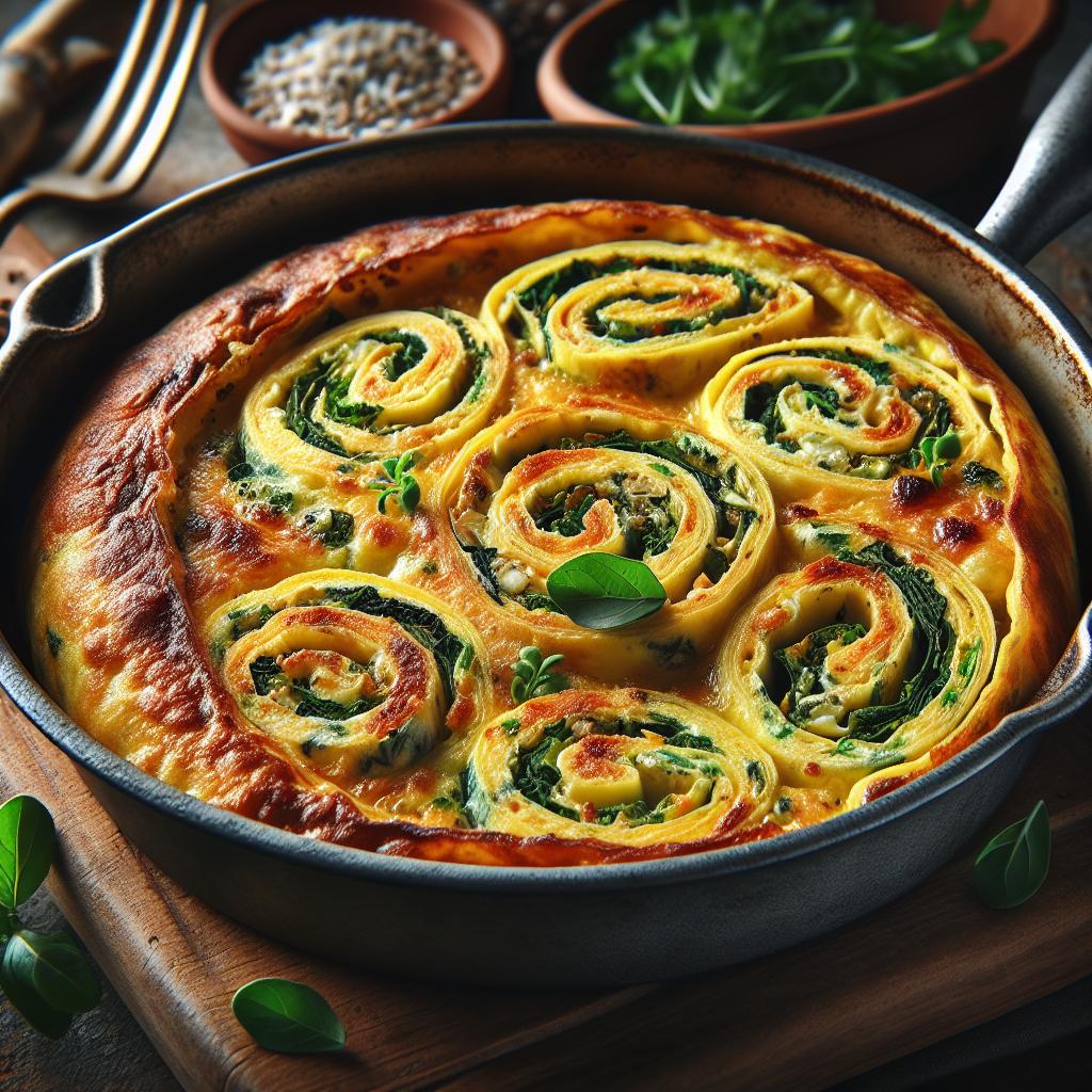 Rollo de tortilla gratinado