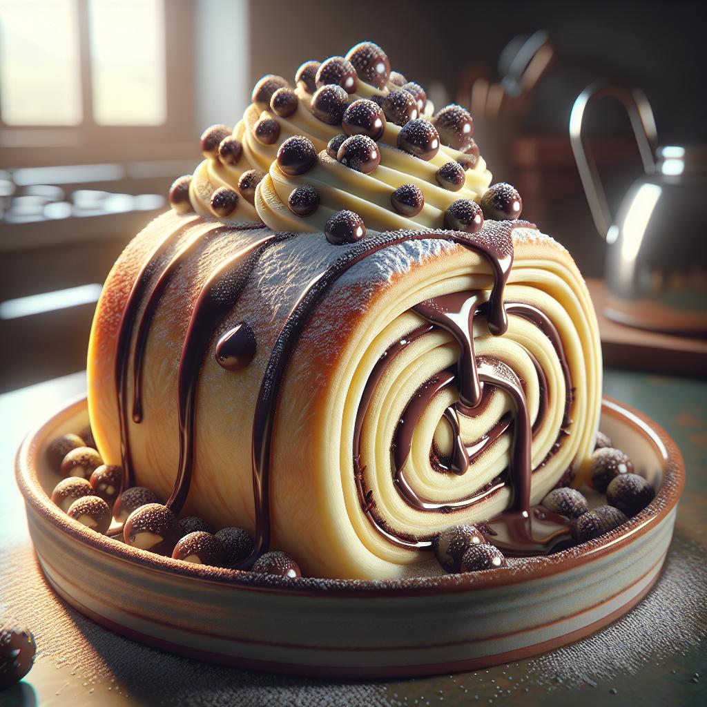 Rollo paraíso con chispas de chocolate