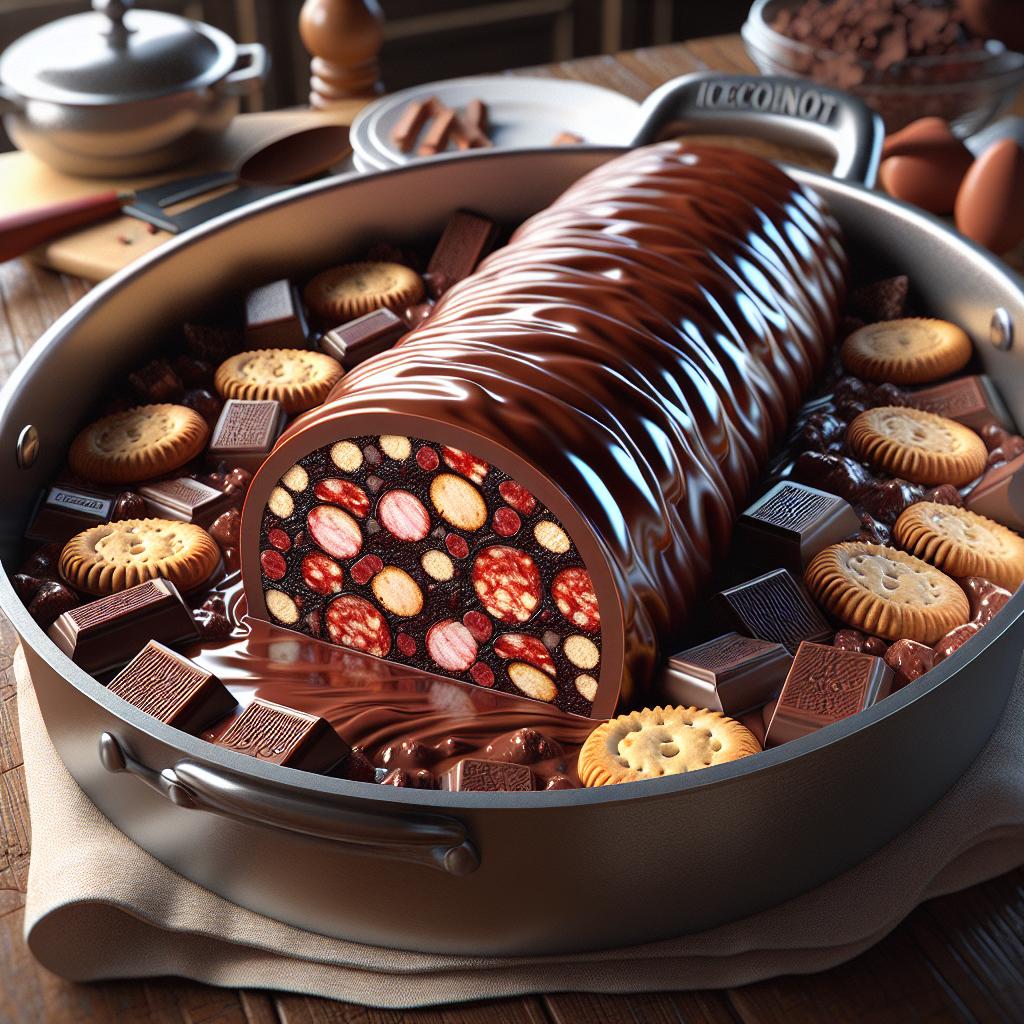 Salame de chocolate sin huevos