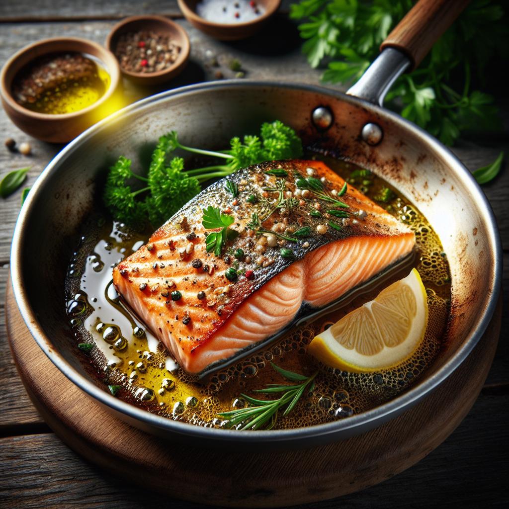 Salmón en sartén