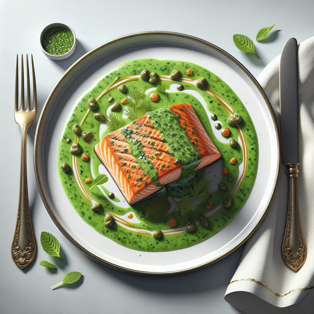 Salmón en salsa verde