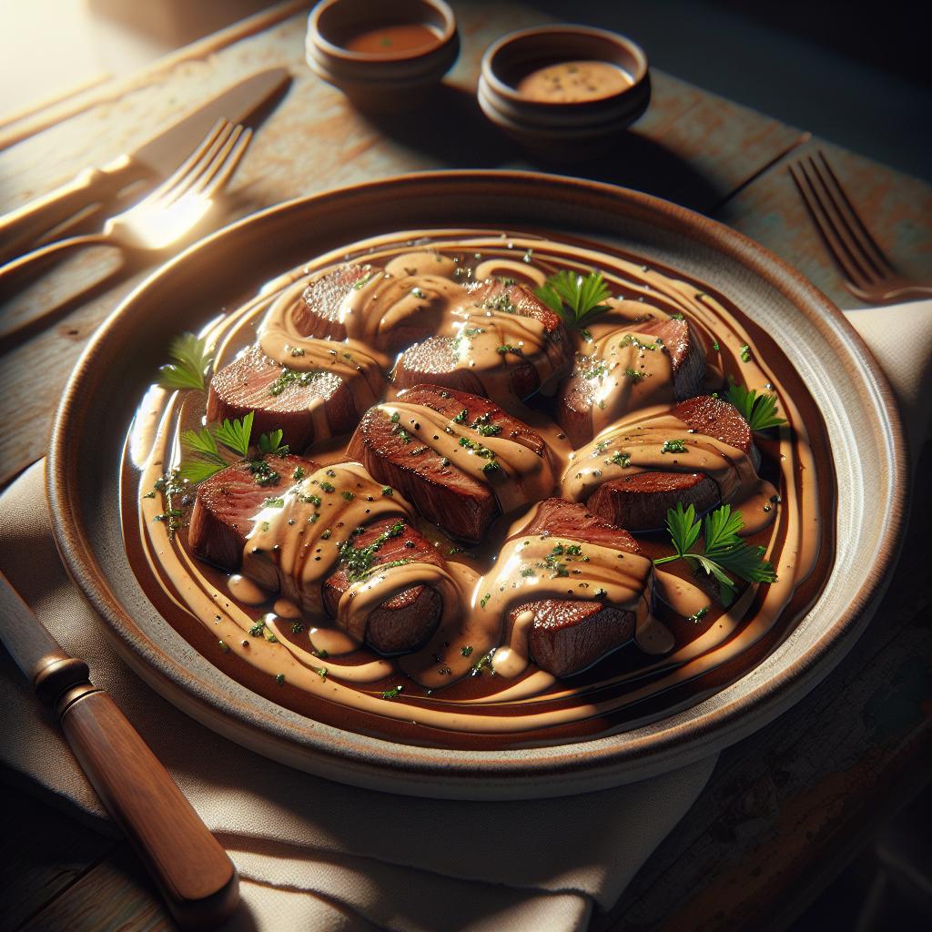 Scaloppine con crema de castañas