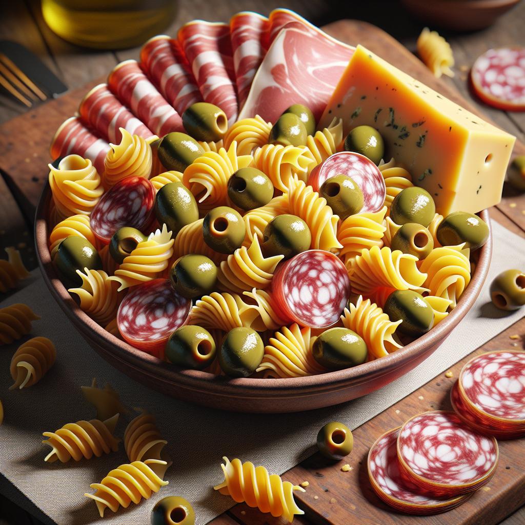 Caja de palitos de oliva con embutidos y quesos