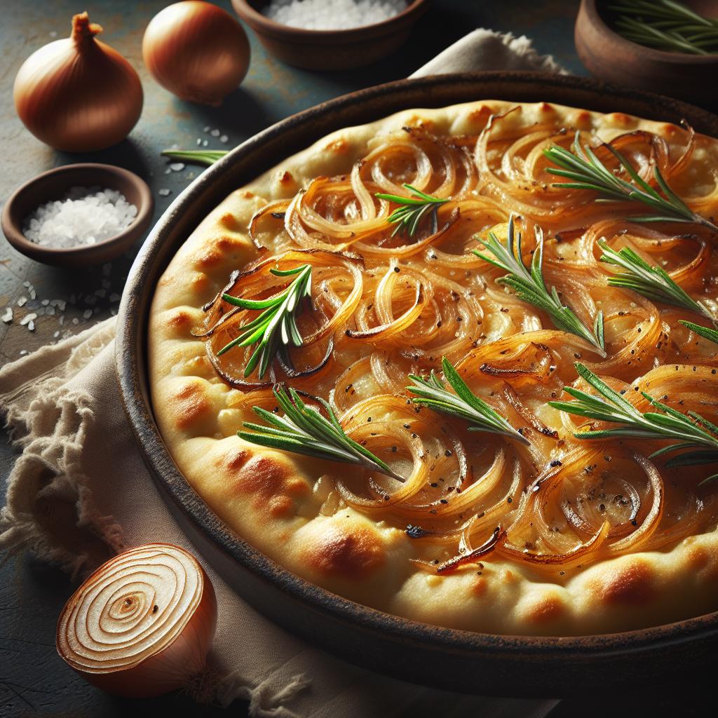 Schiacciata con cebollas