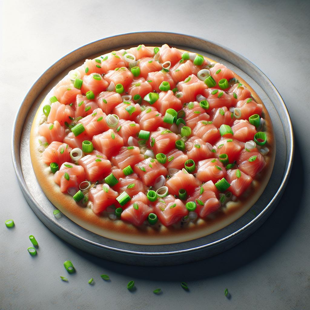 Schiacciate con tartare de salmón y cebollino