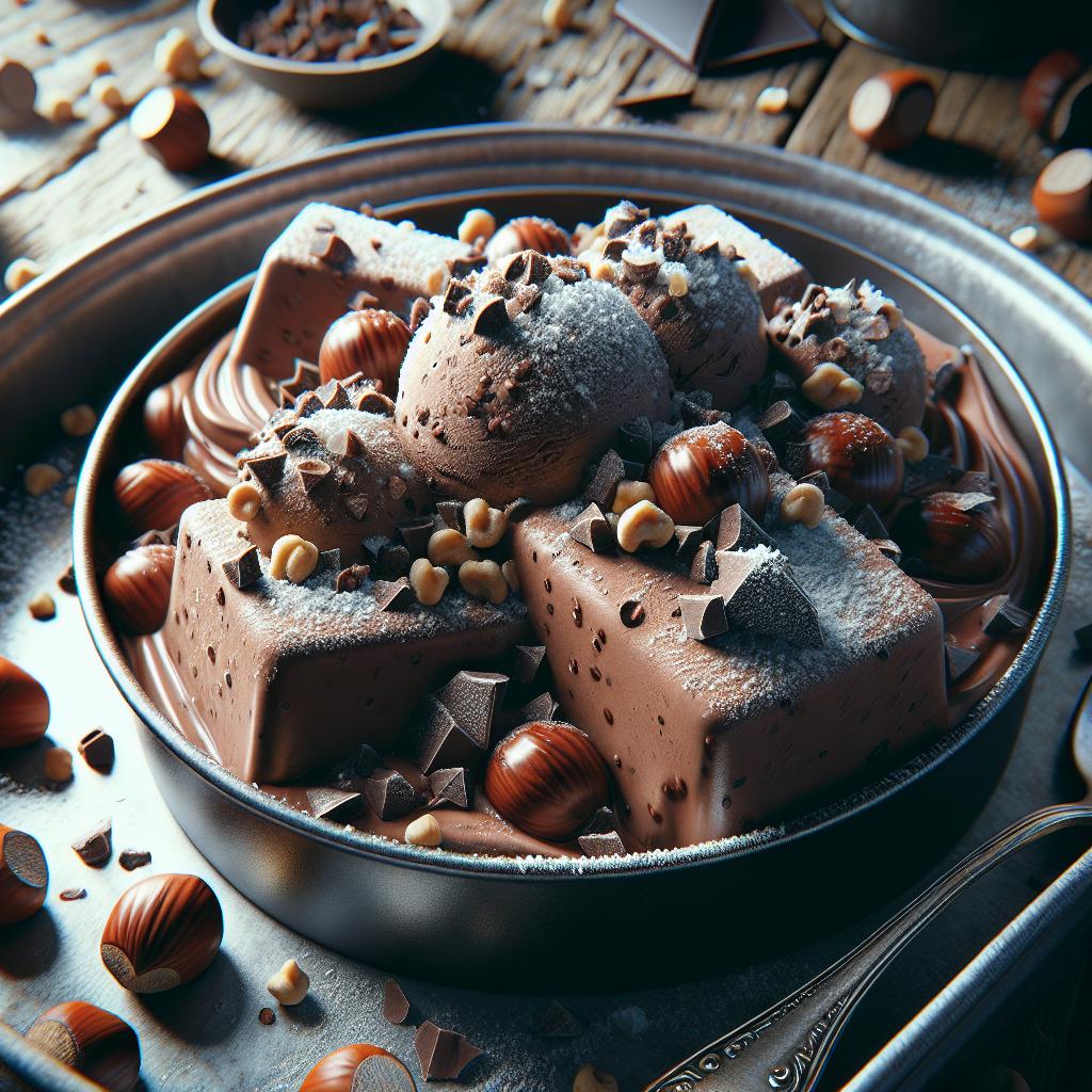 Semifreddo de chocolate y avellanas