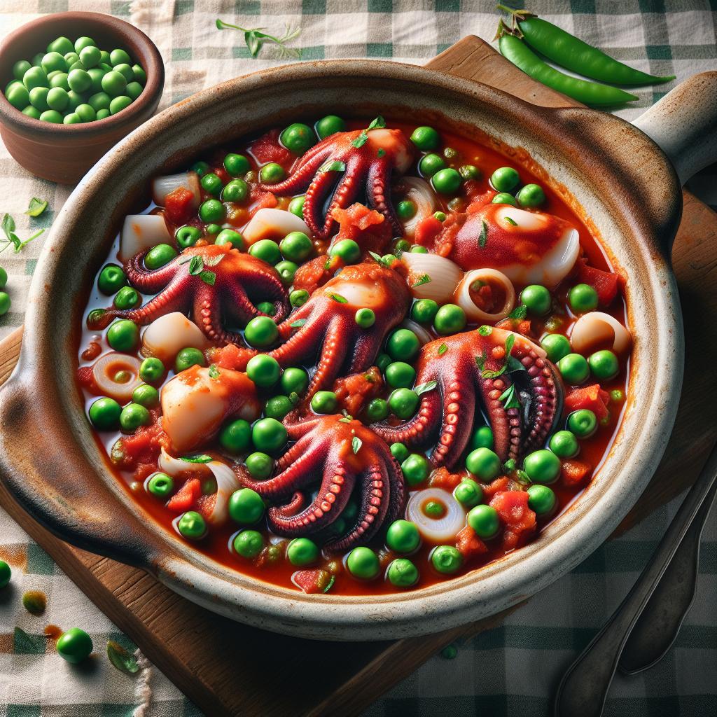 Cuttlefish with peas