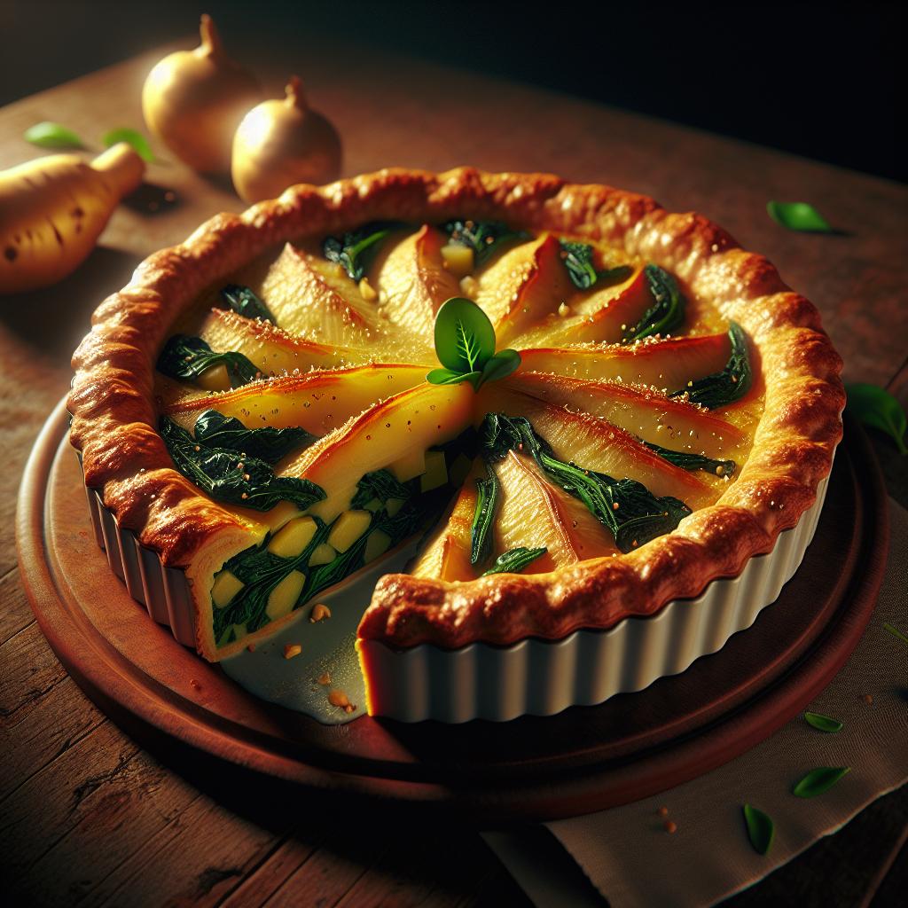 Pastel de patatas y acelgas