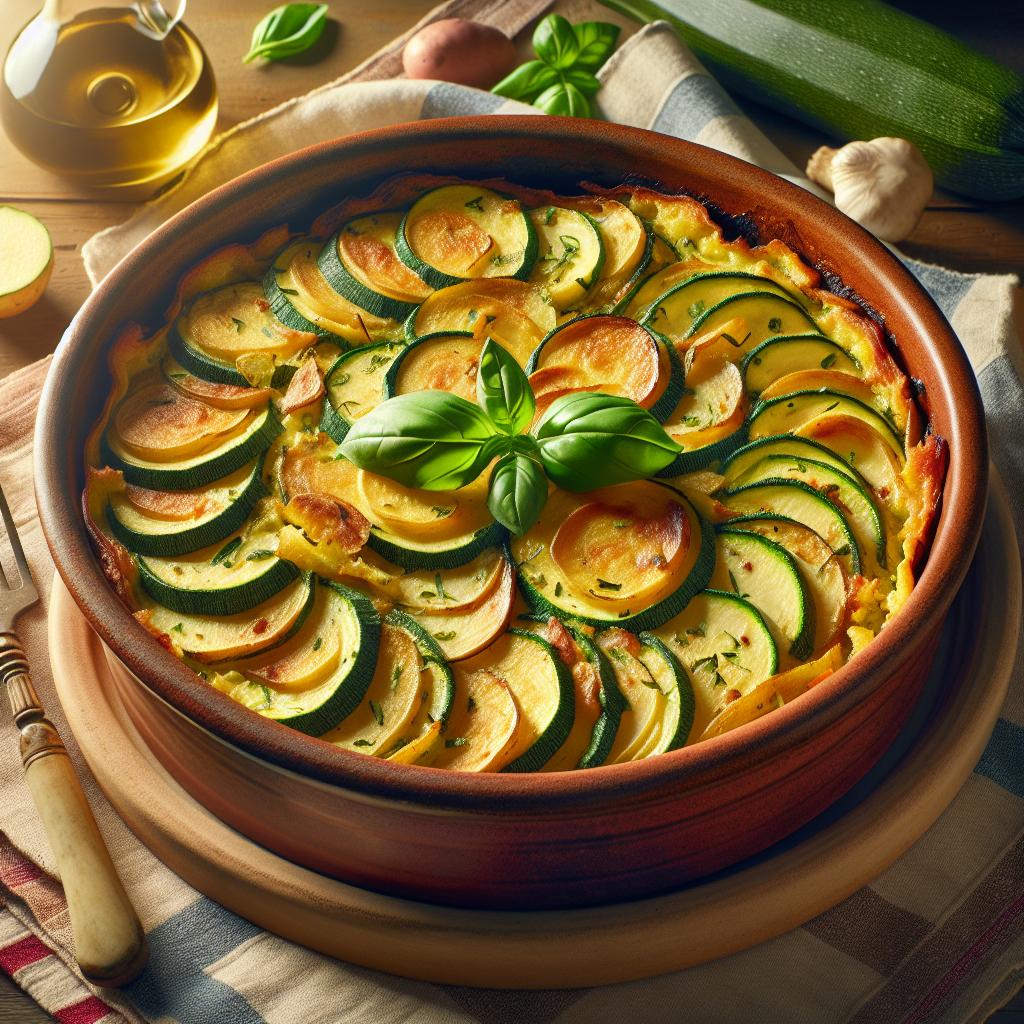 Pastel de patatas y calabacines
