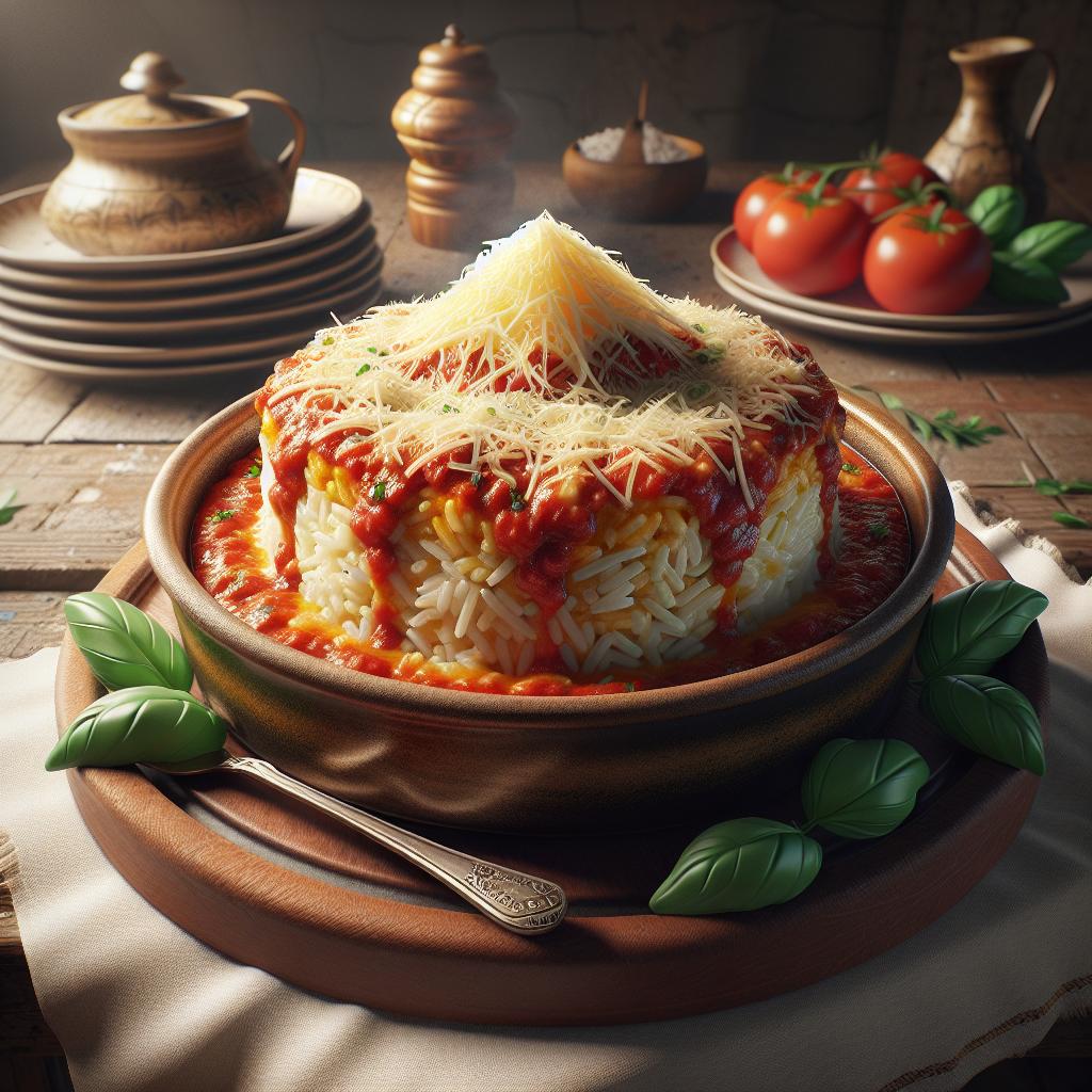 Sformato de arroz a la parmesana