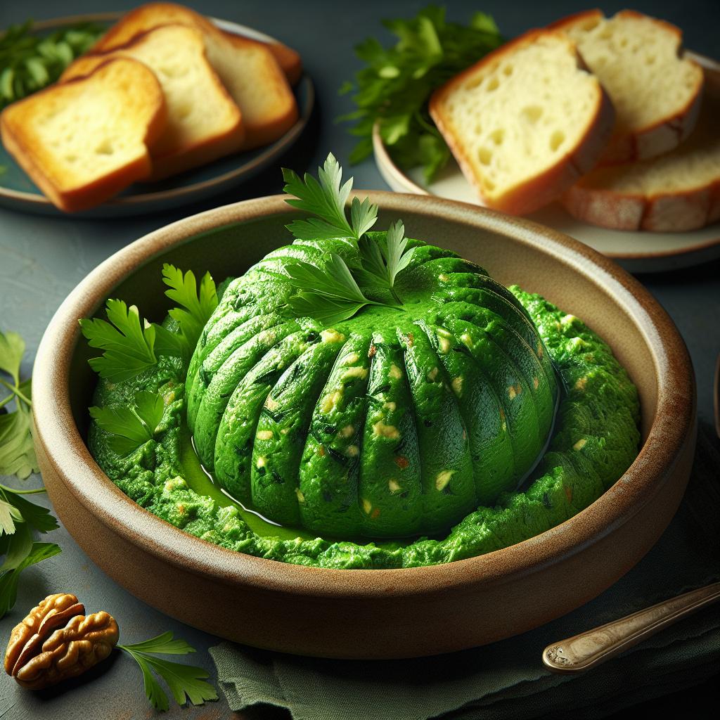 Pastel verde de ricotta