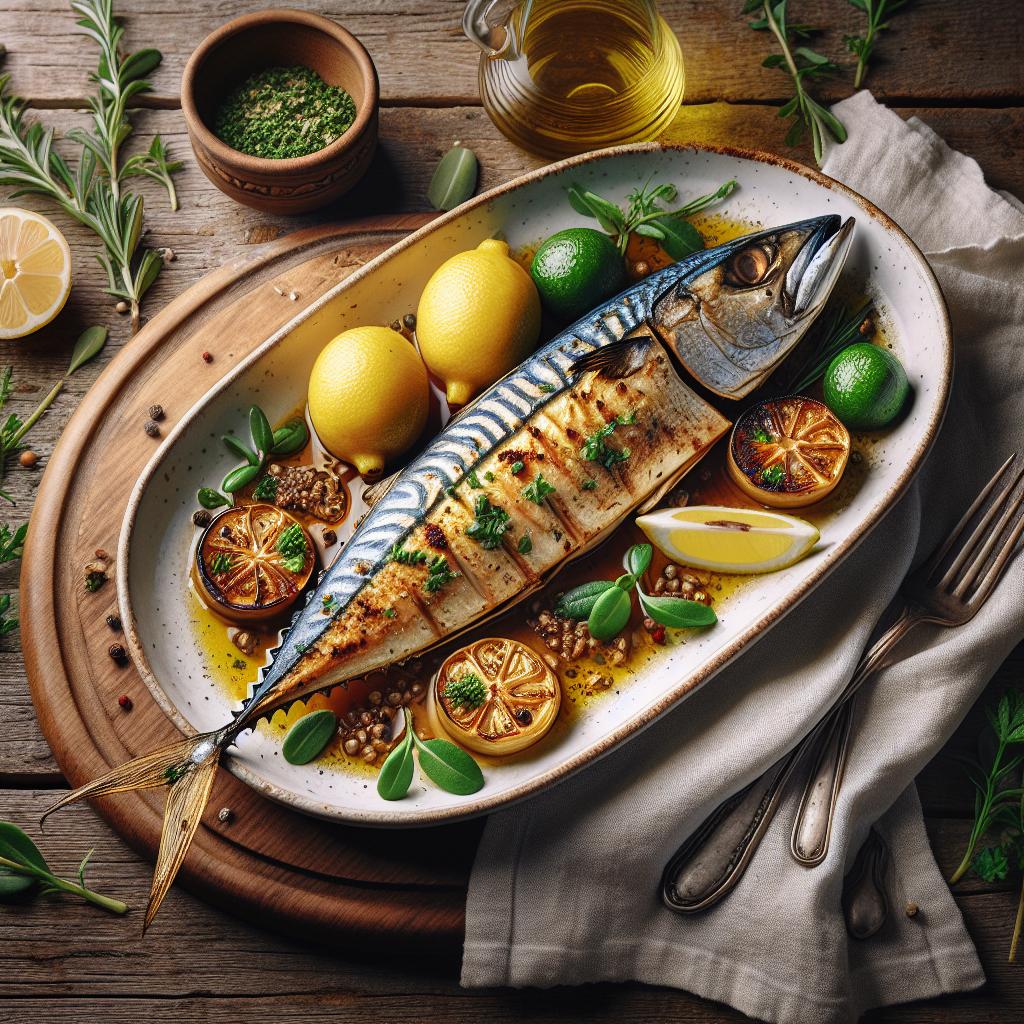 Caballa al horno