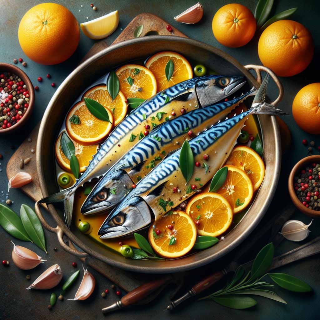 Caballa a la naranja