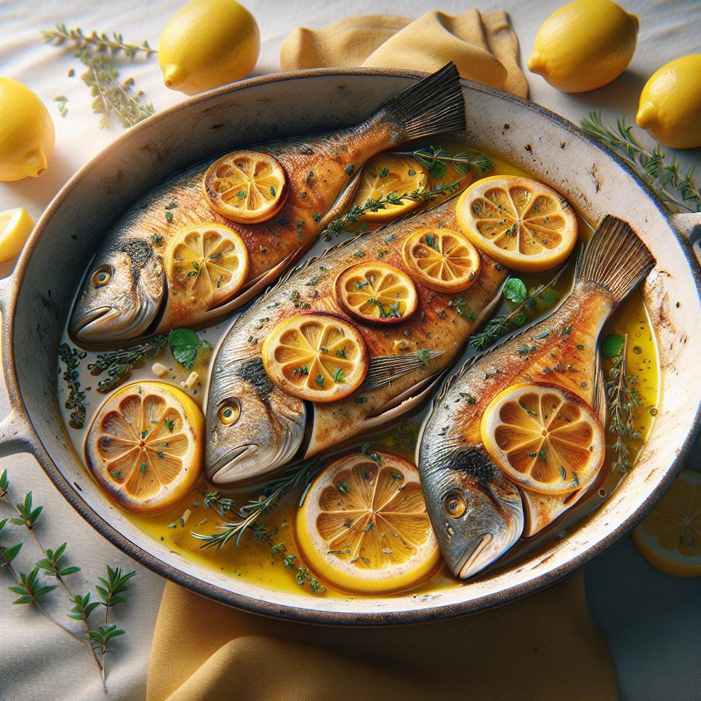Filetes de lenguado al horno con limón