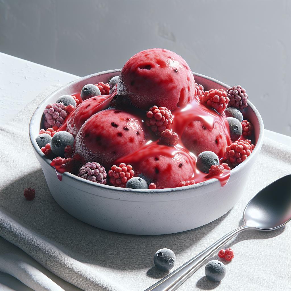Sorbete de frutos rojos