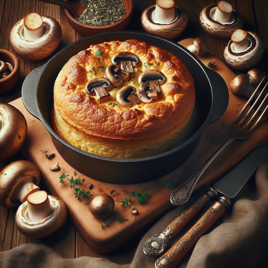 Soufflé de champiñones