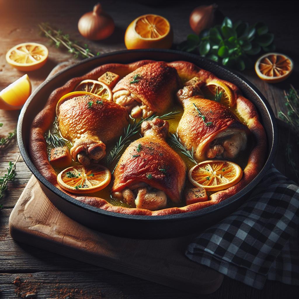 Contramuslos de pollo en costra
