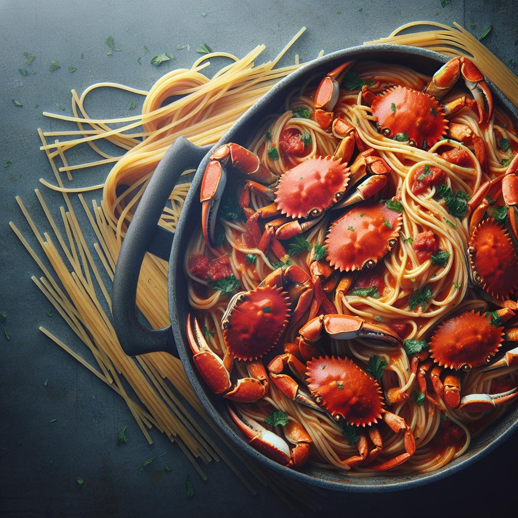 Spaghetti con Polpa di Granchio