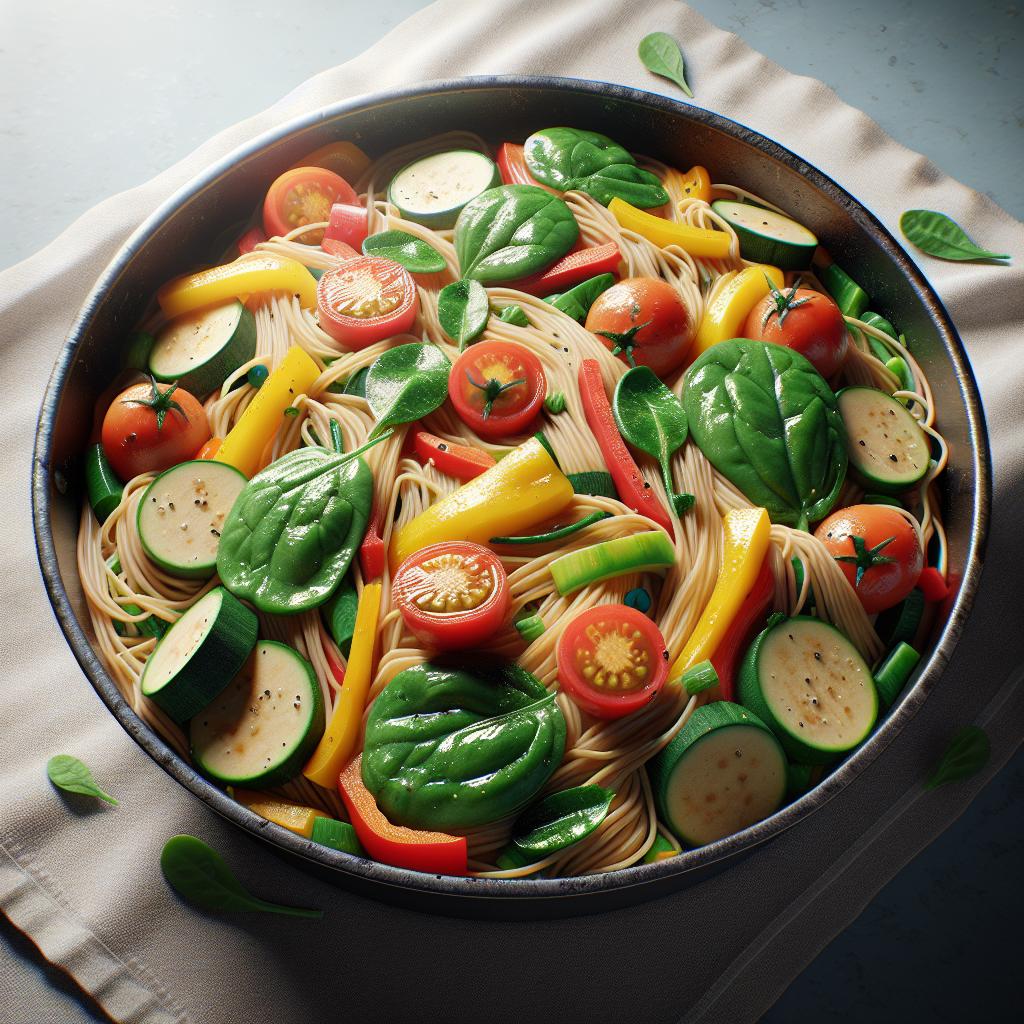 Spaghetti di soia con verdure