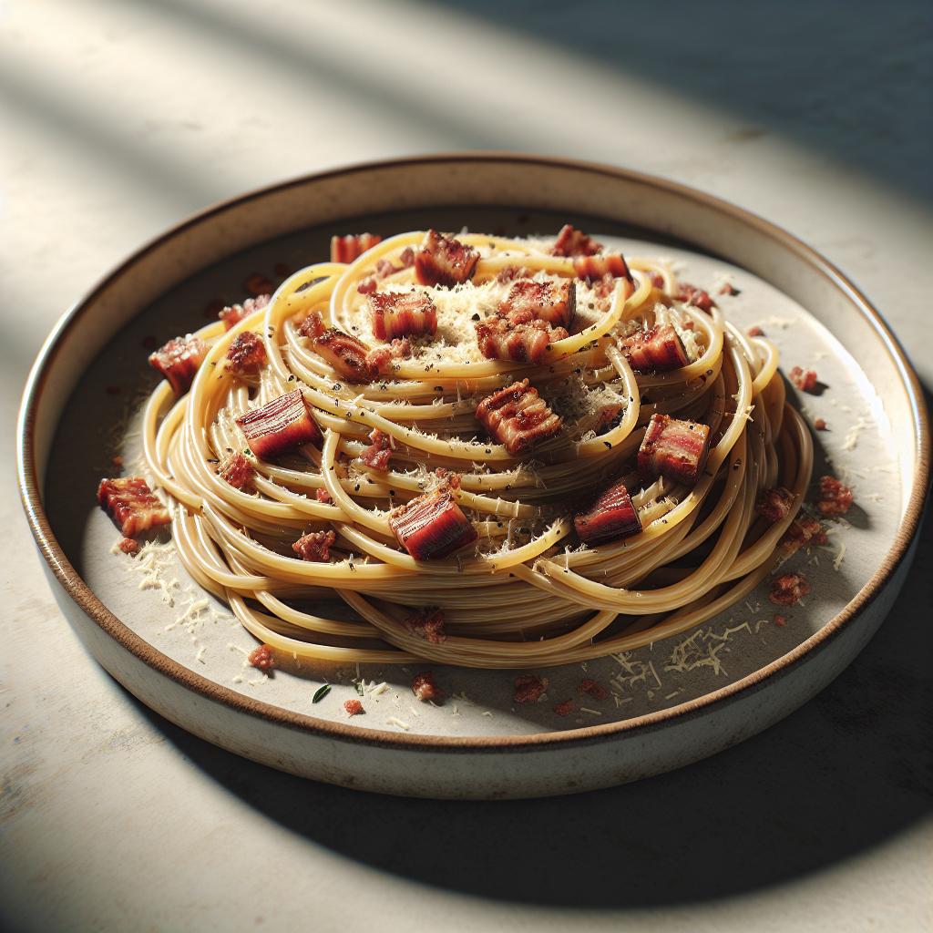 Spaghetti integrali al finto guanciale