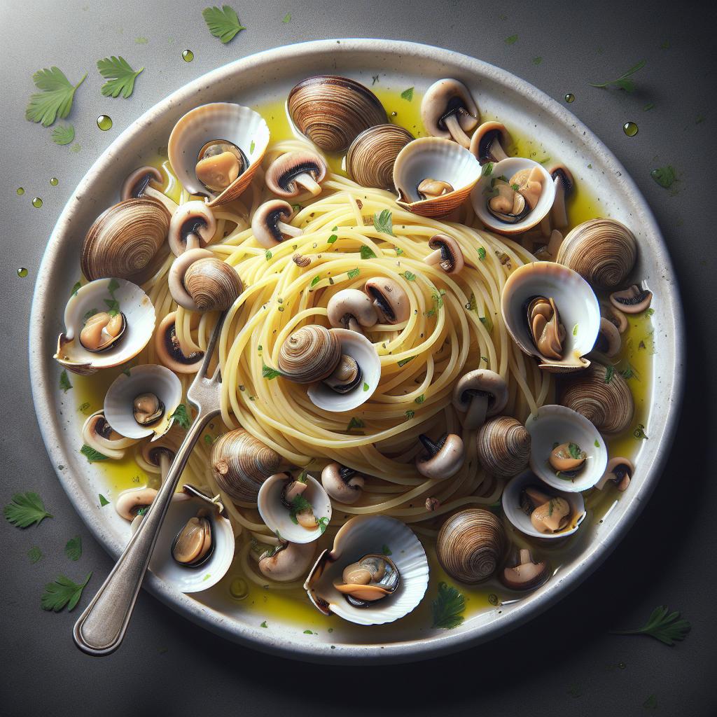 Spaghetti vongole e funghi