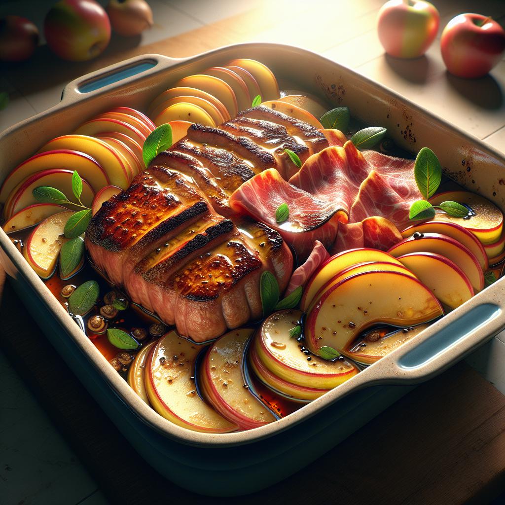 Spianatines con manzanas y speck