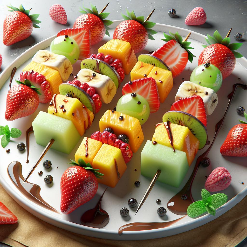 Brochetas de fruta