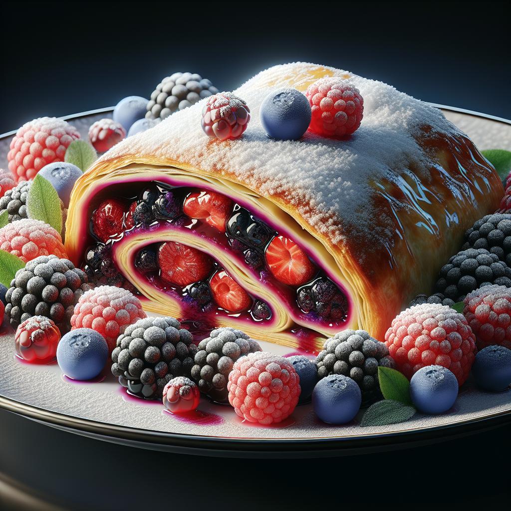 Strudel de frutos del bosque