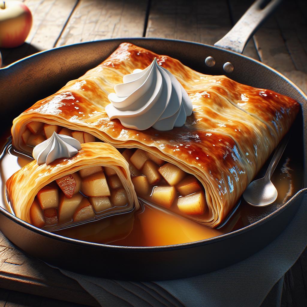 Strudel de manzanas y crema