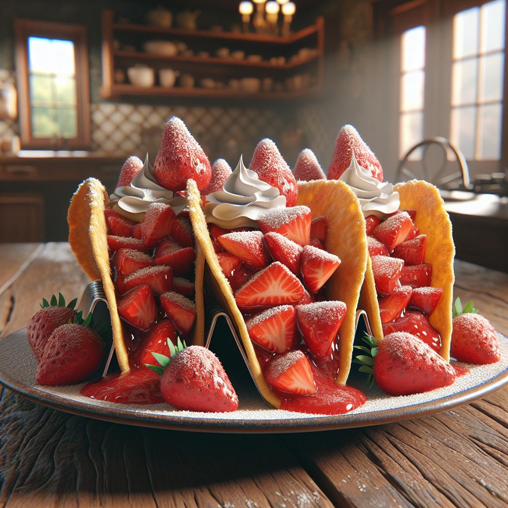 Tacos dulces de fresa