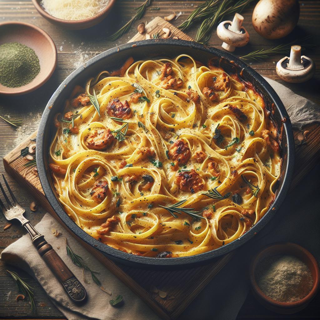 Tagliatelle pasticciadas al horno