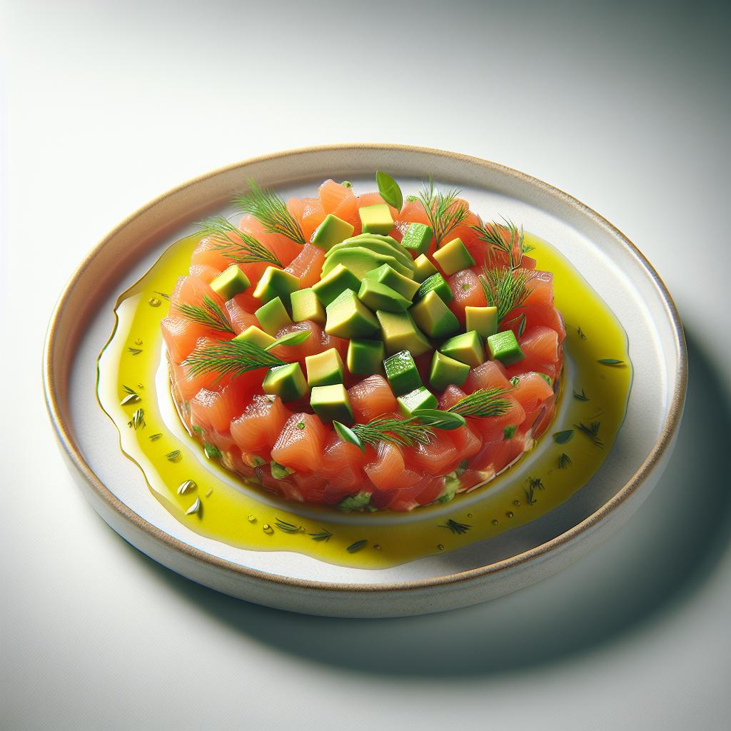 Tartare de salmón y aguacate