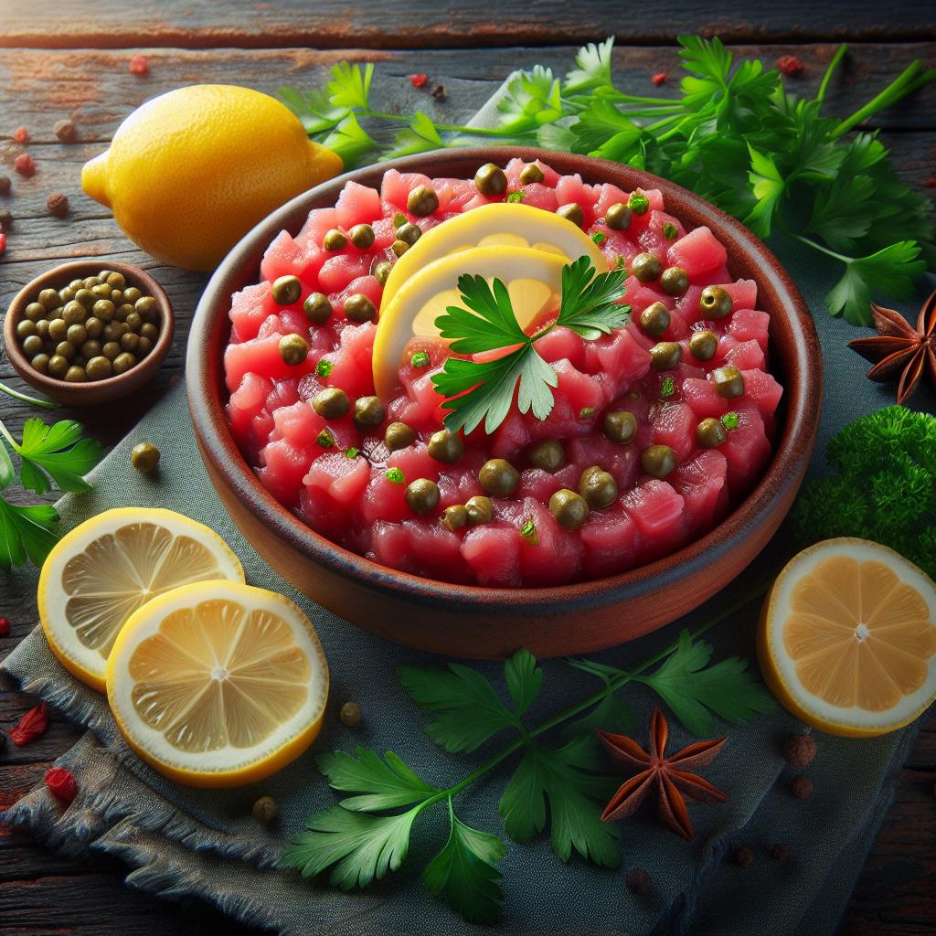 ताज़ा टूना टार्टेयर