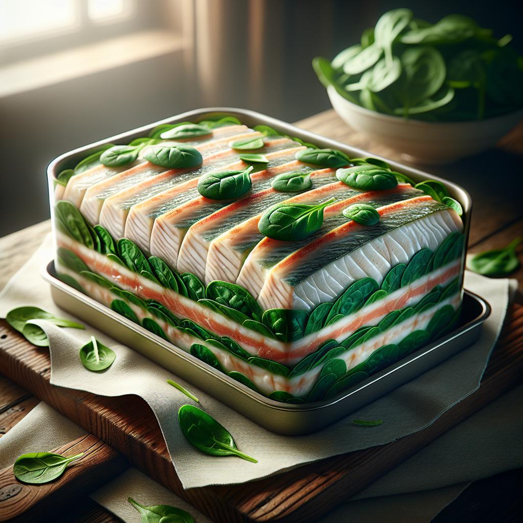 Terrina de pescado y espinacas