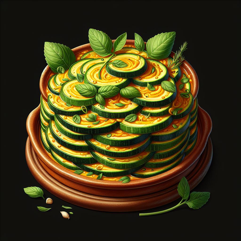 Terrina de calabacines al azafrán