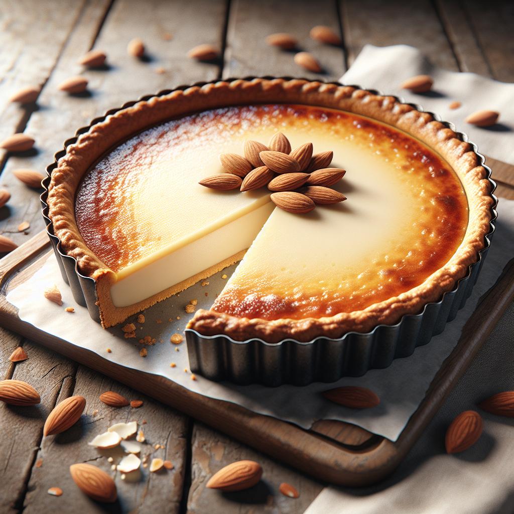 Torta de leche de almendra sin huevos