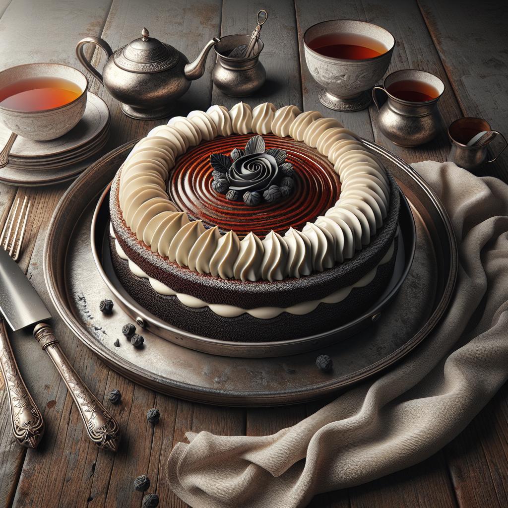 Torta al té negro