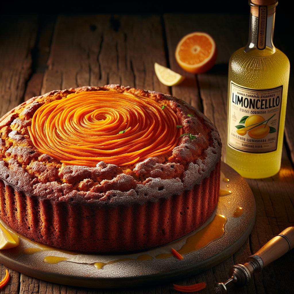 Tarta de zanahorias y limoncello