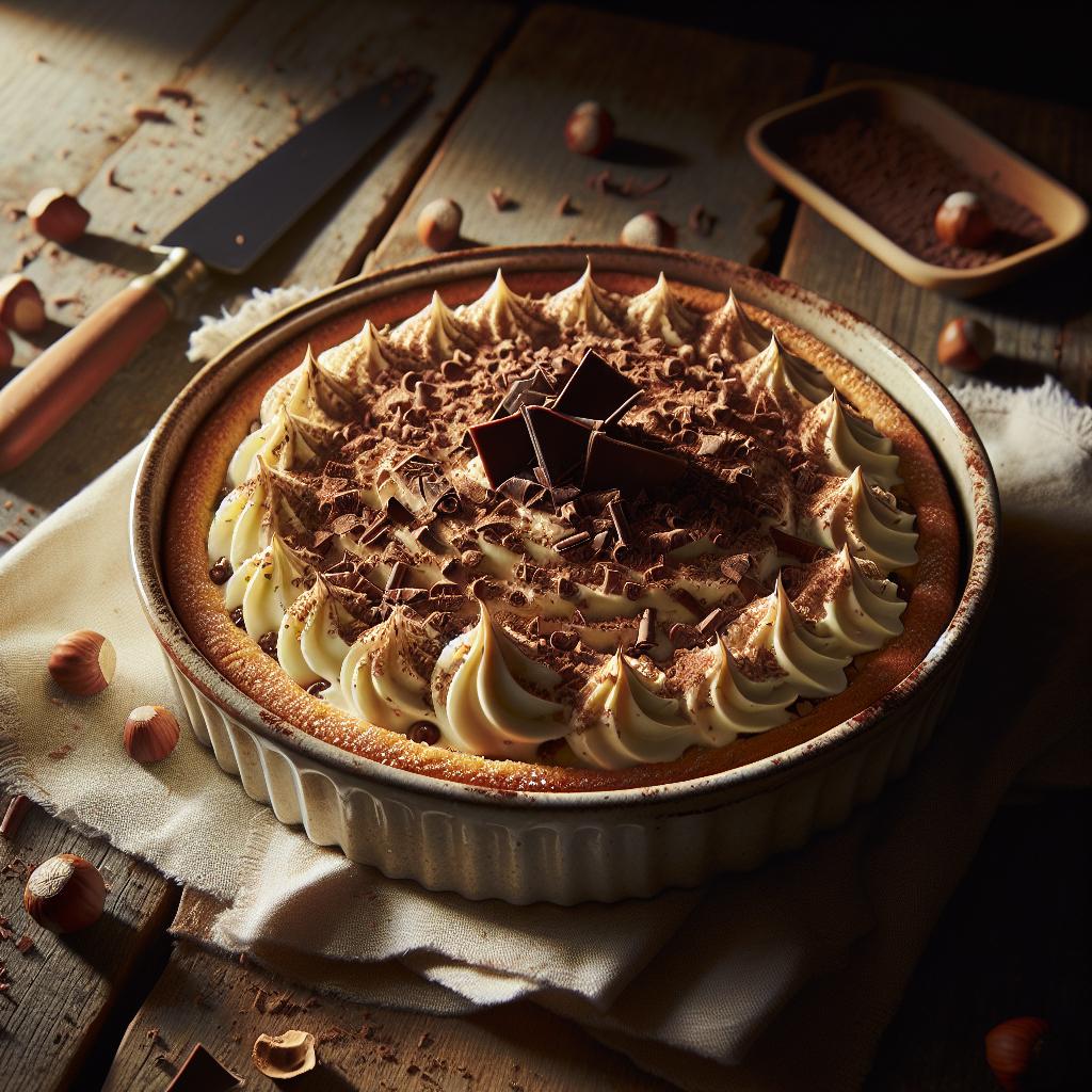 Torta de avellanas, mascarpone y chocolate