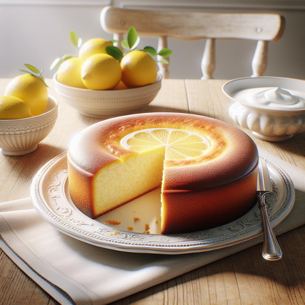 Tarta de yogur griego y limón