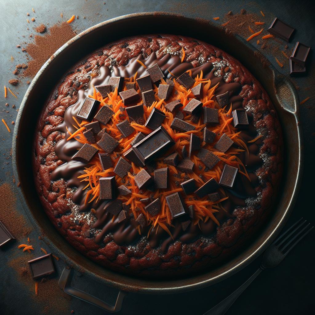 Torta de zanahorias y chocolate