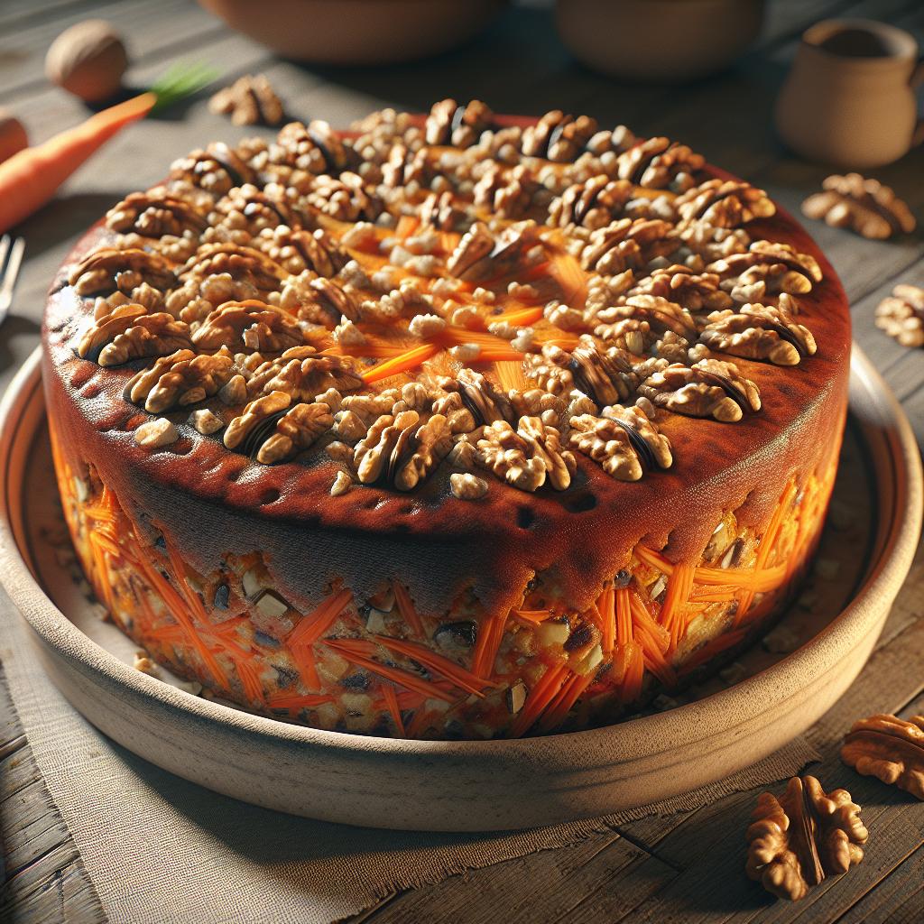 Torta de zanahorias y nueces