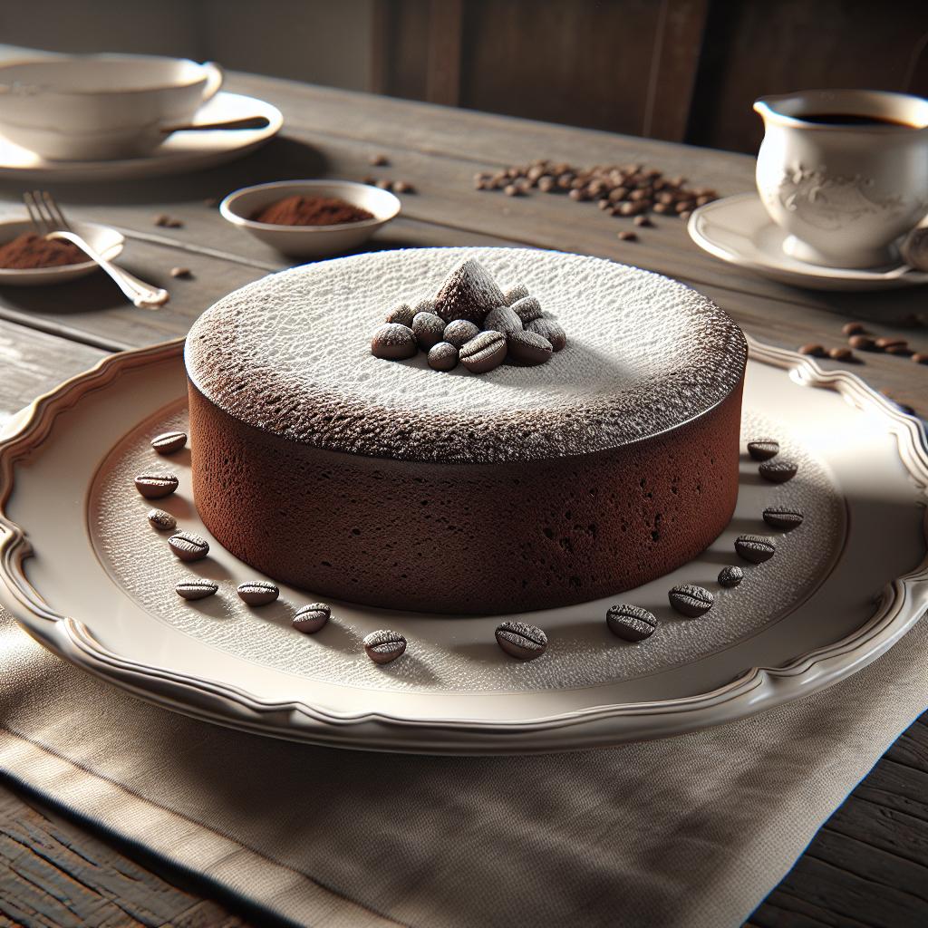 Torta de chocolate y café