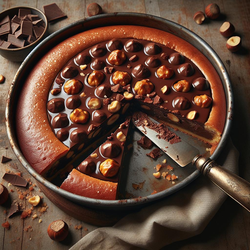 Torta de chocolate y avellanas