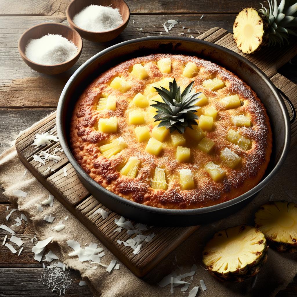 Torta de coco y piña