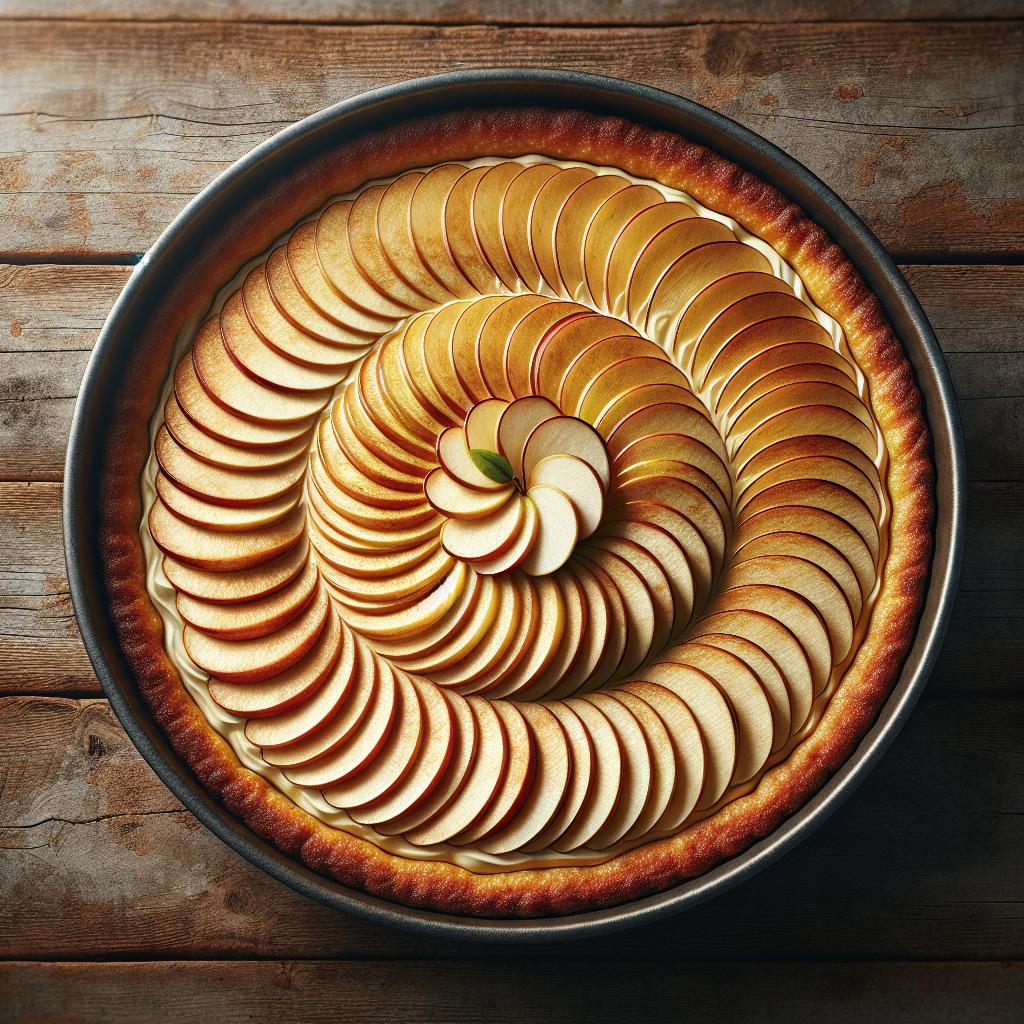 Torta cremosa de manzanas