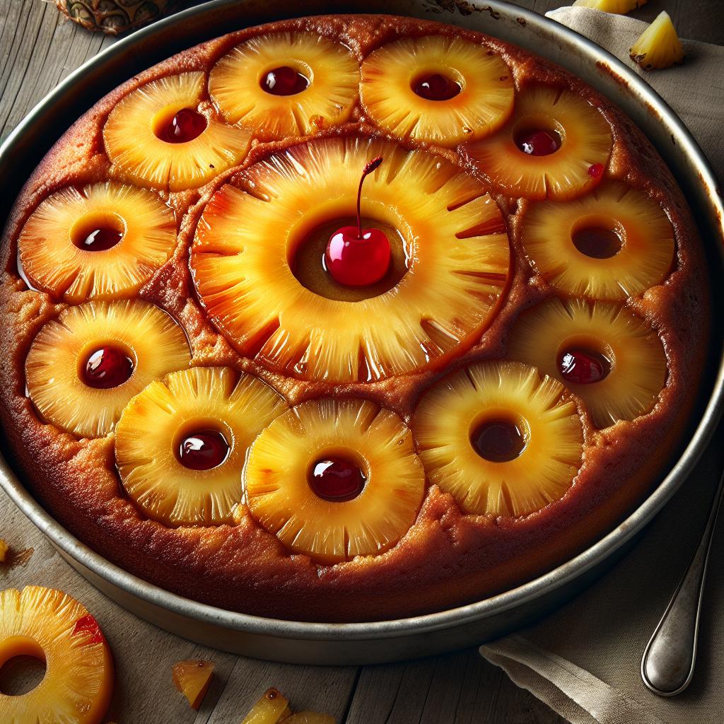 Torta de piña volteada