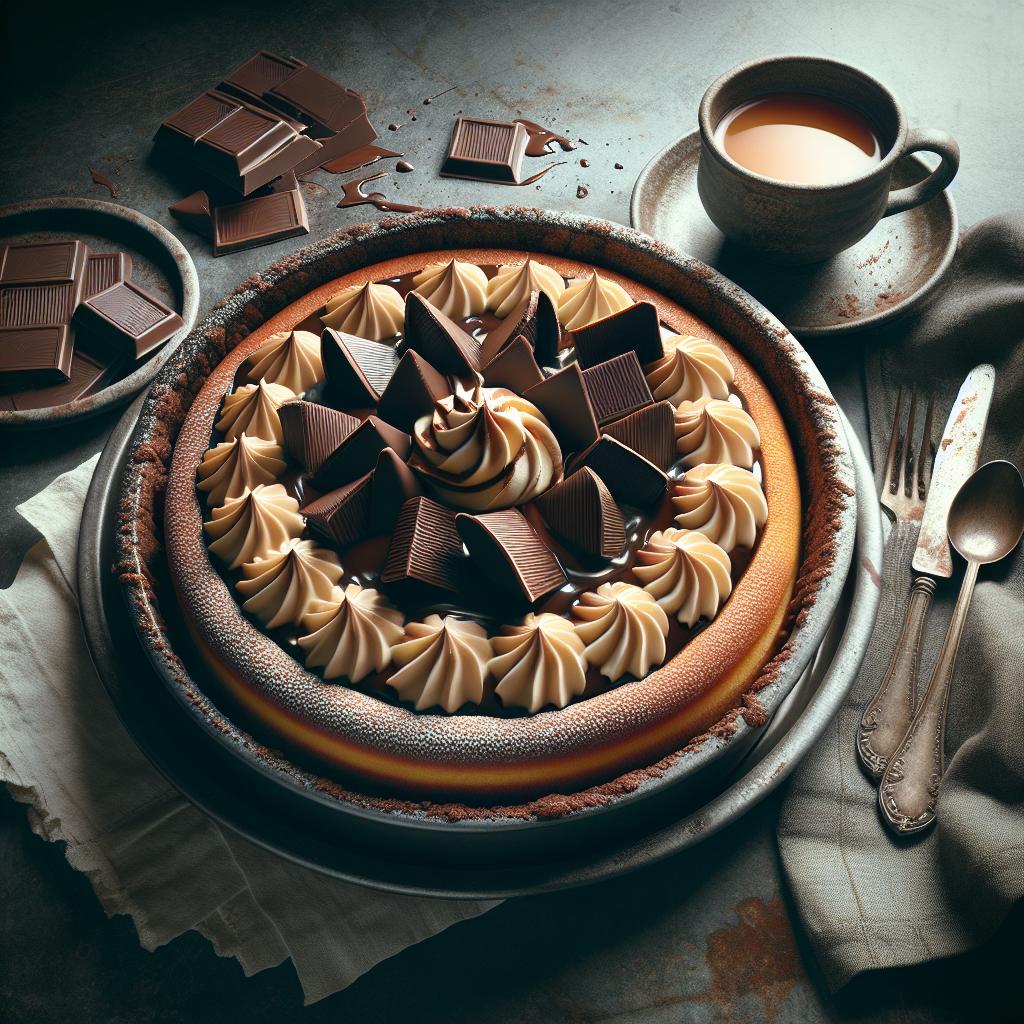 Tarta de crema y chocolate